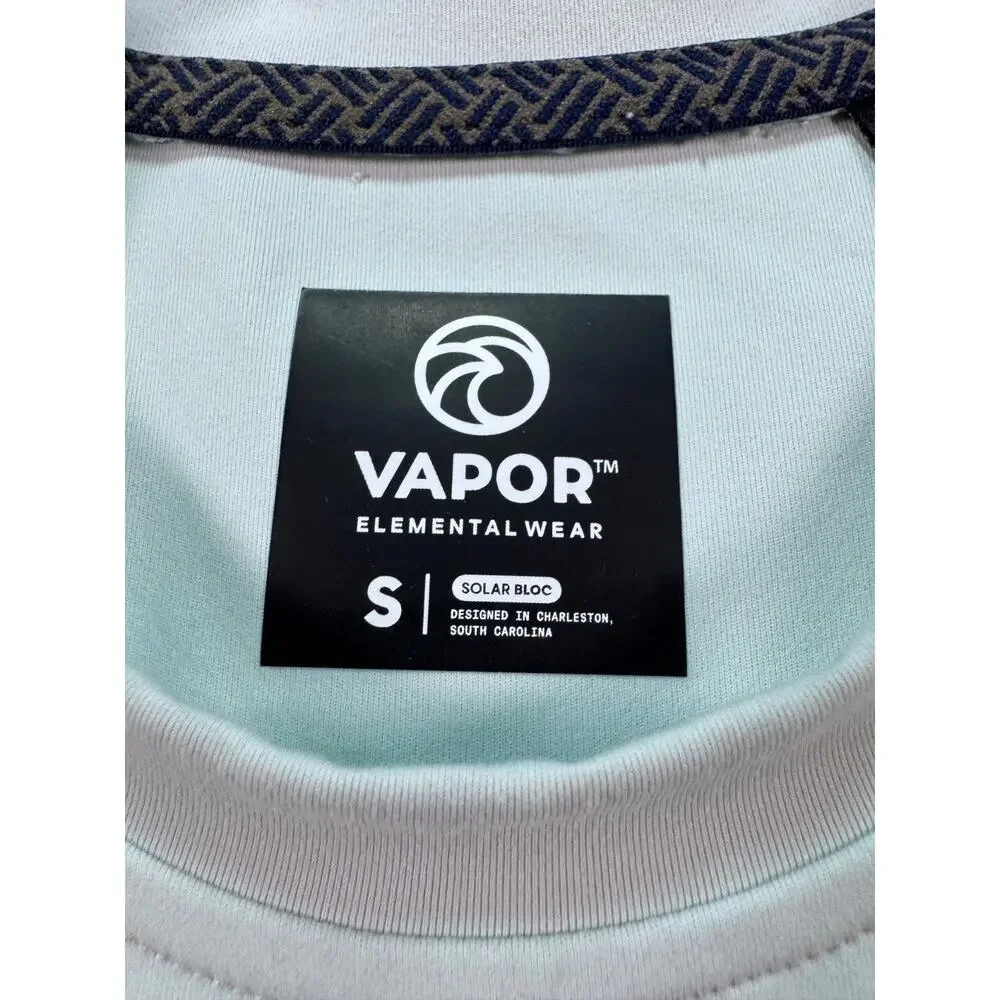Vapor SOLAR BLOC Rashguard Swim Surf Men's Small Mint Green